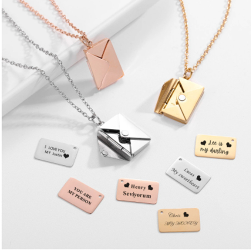 Personalized Envelope Necklace