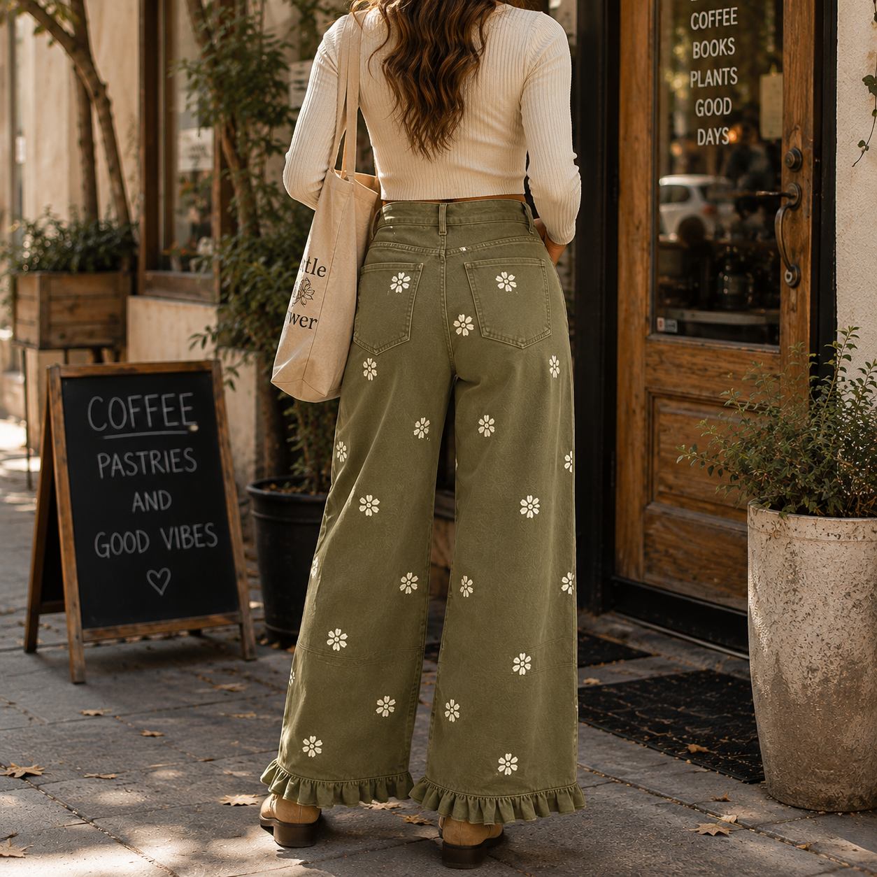 Floral Barrel Jeans