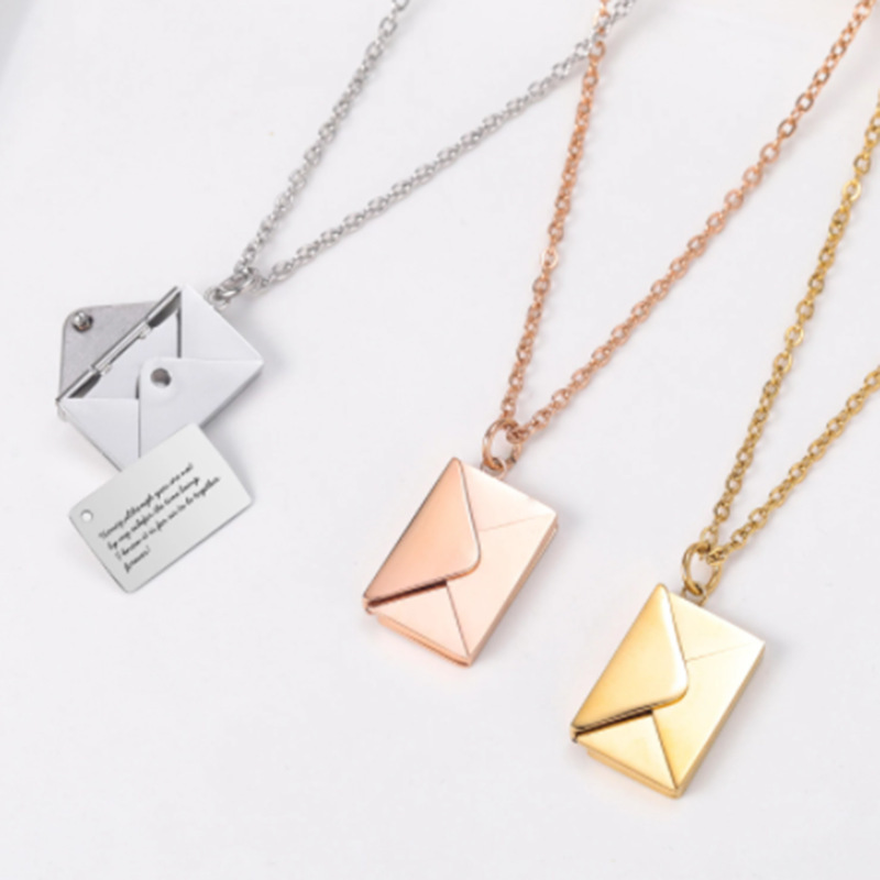 Personalized Envelope Necklace