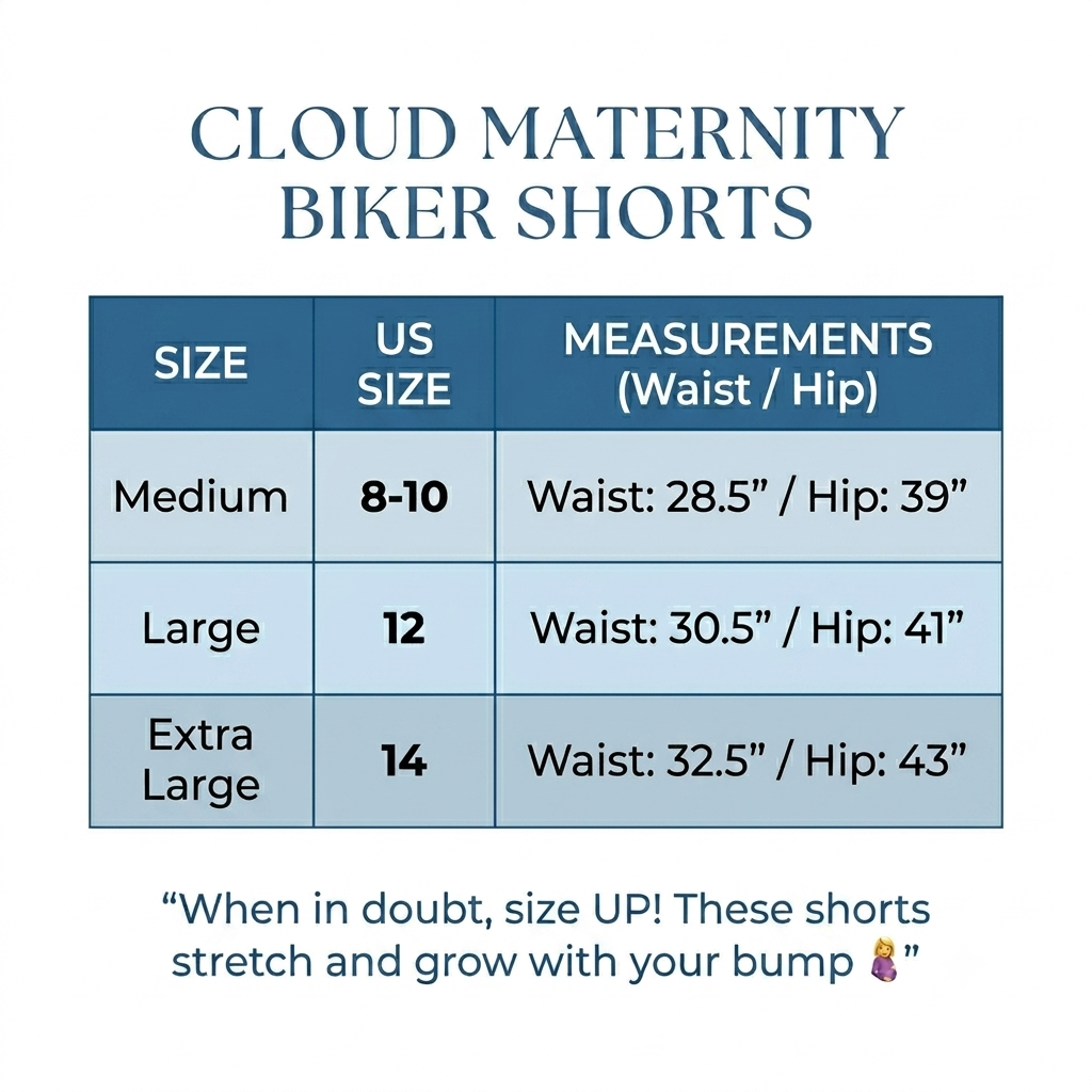 Cloud Maternity Biker Shorts