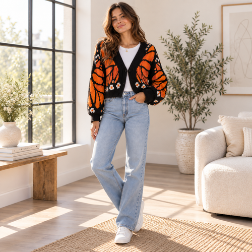 Fall Butterfly Knit Cardigan